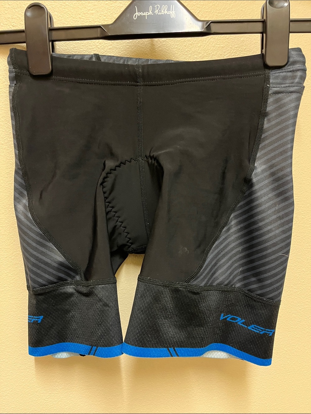 Voler Women’s Black & Grey Bike Shorts with Blue Accents